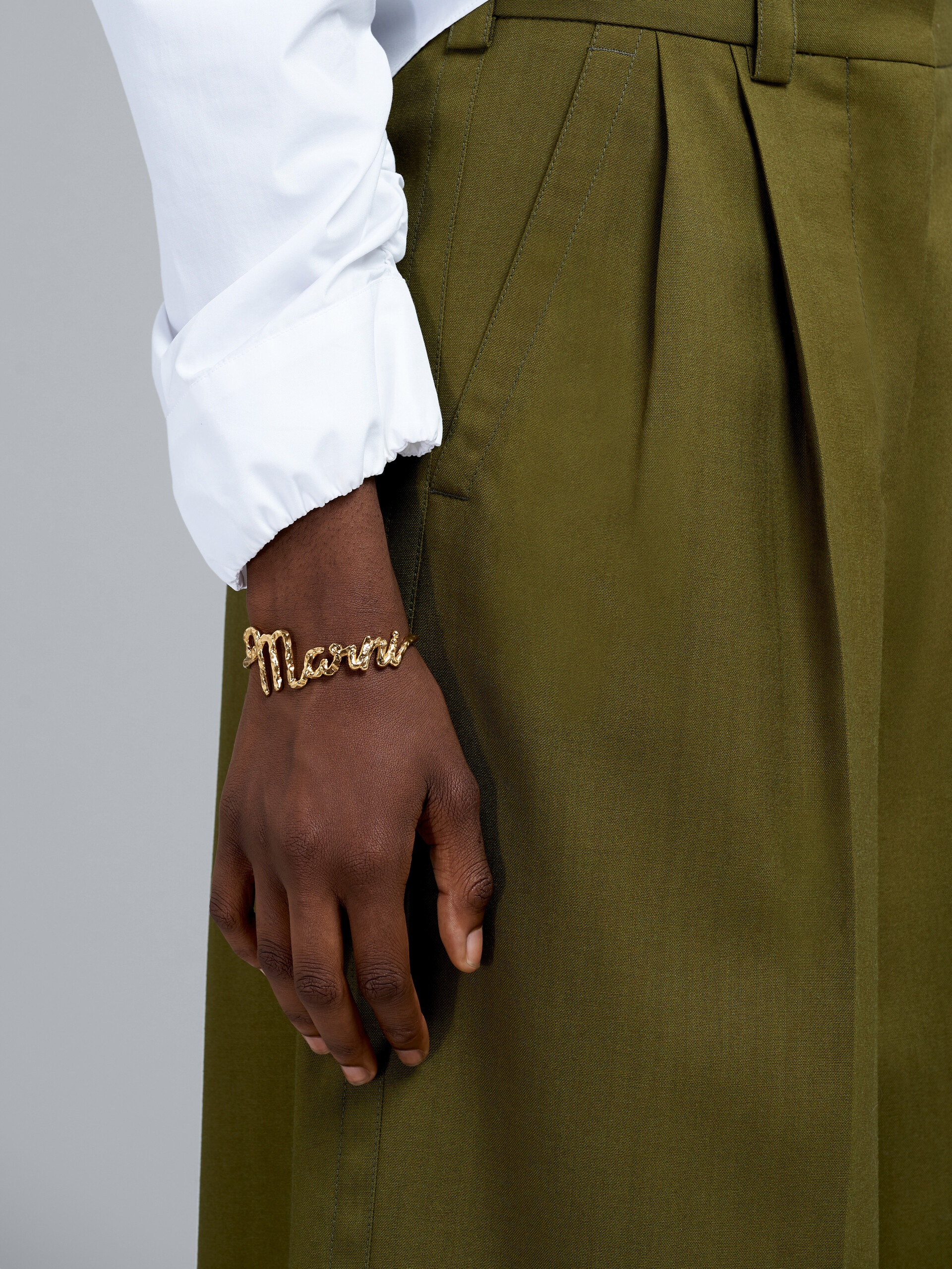 MARNI ITALIC BRASS BRACELET - 2