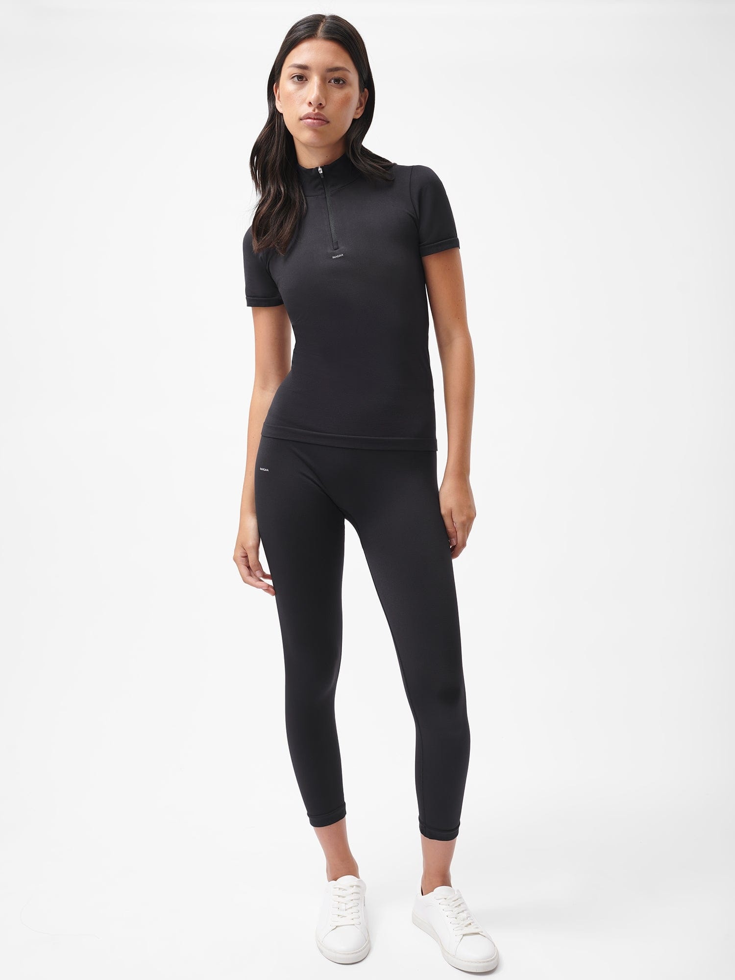 Women's Plant-Stretch Zipped Top - Black - 5