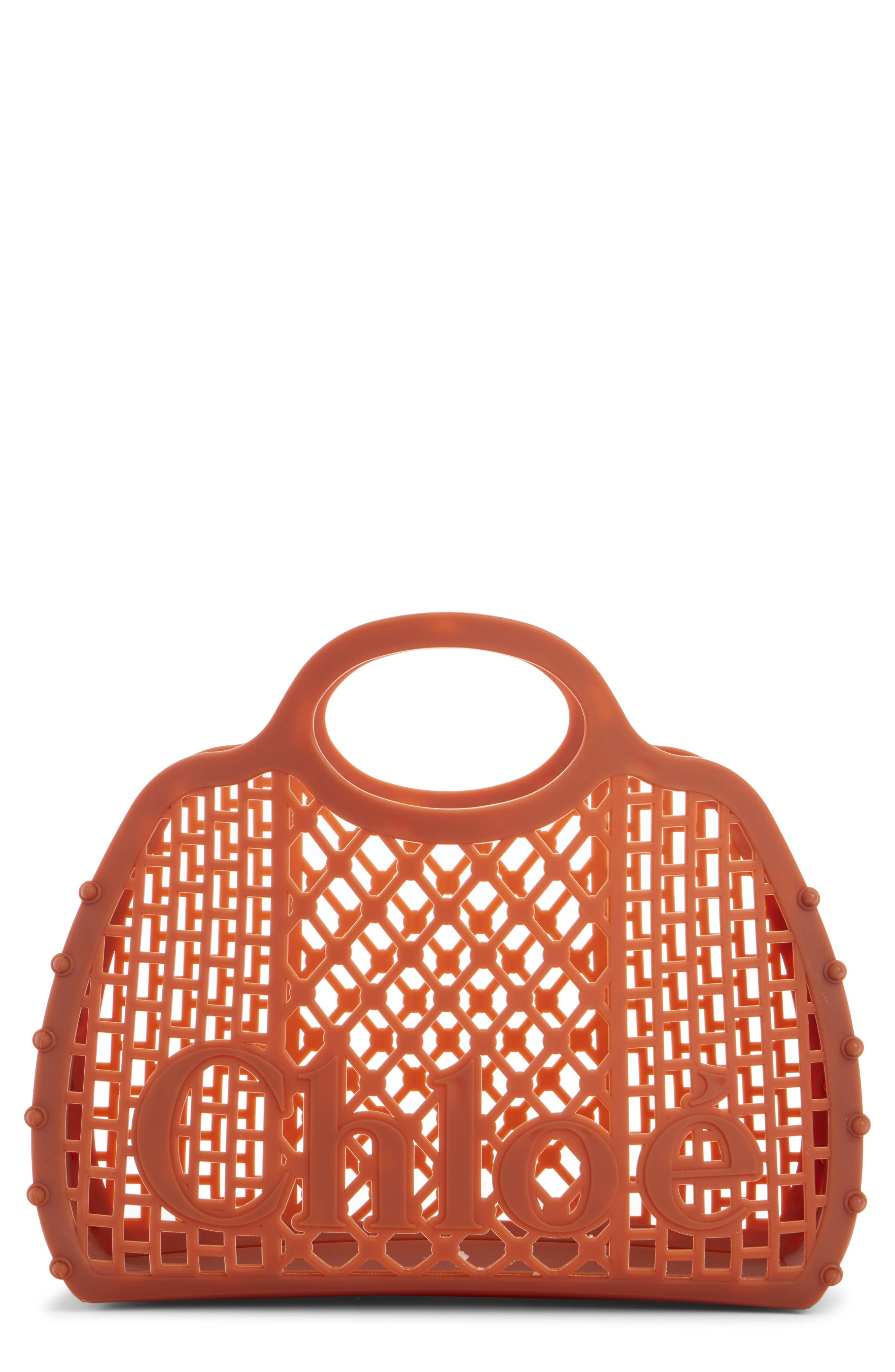 Chloé Cage Jelly Tote in Wooden Orange at Nordstrom - 1