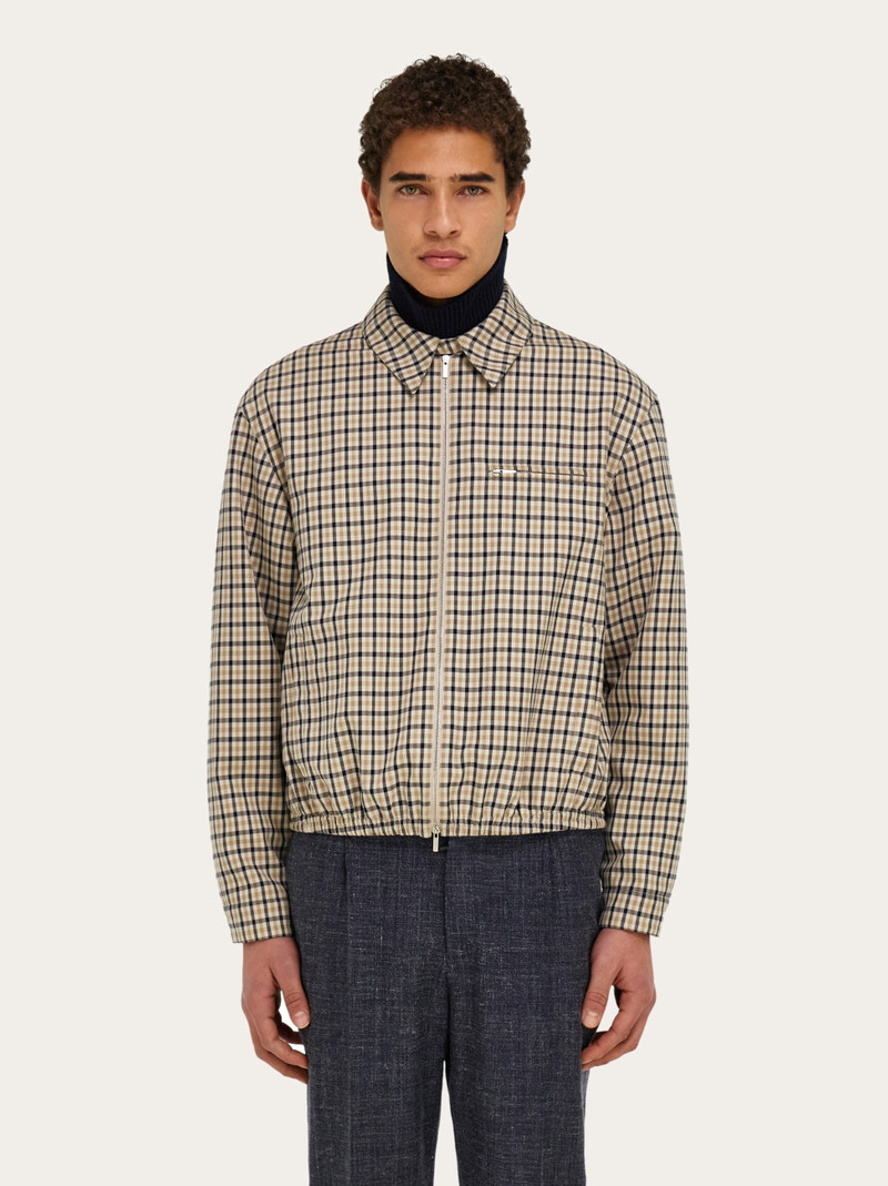FERRAGAMO Check bomber jacket outlook