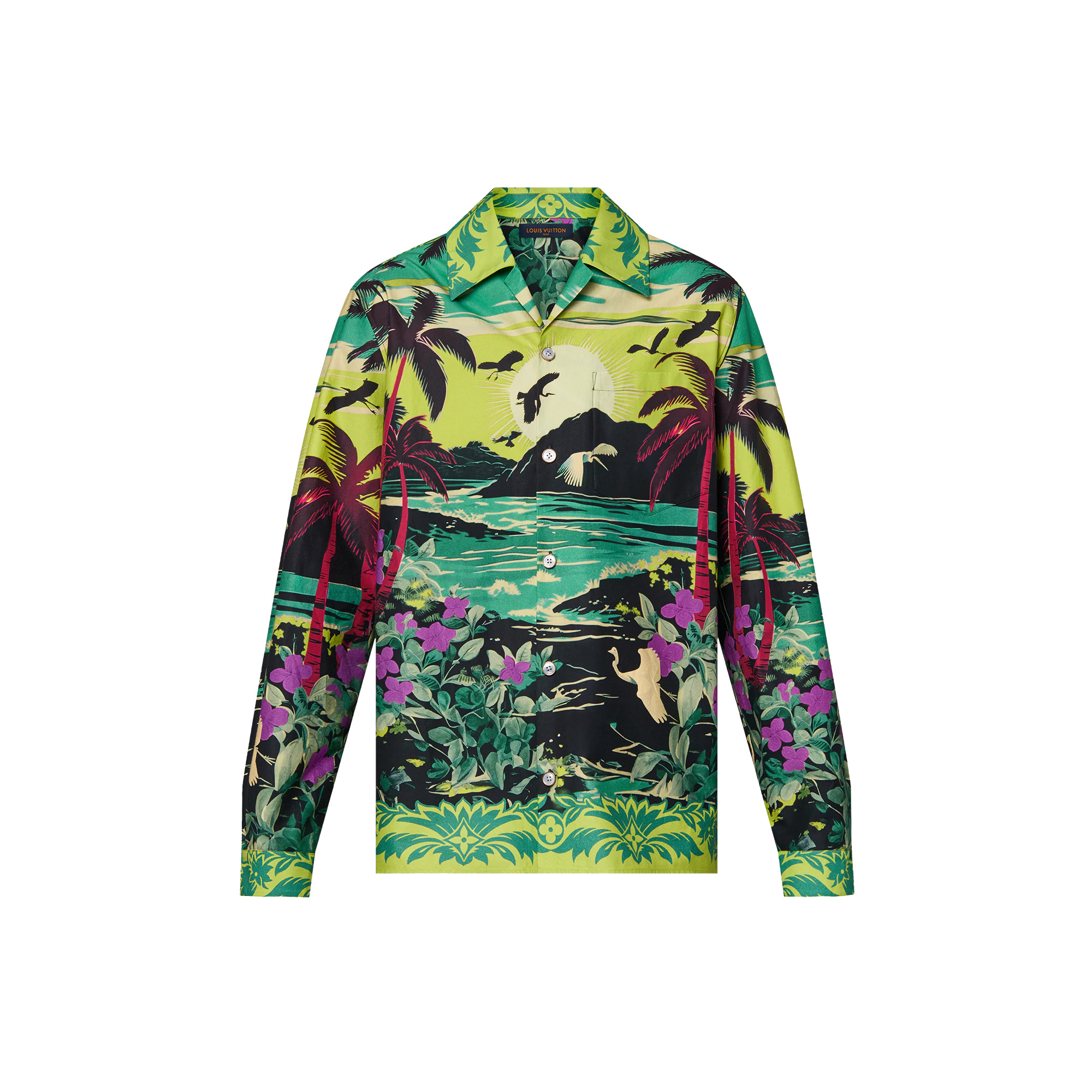 Long-Sleeved Cotton Shirt - 1