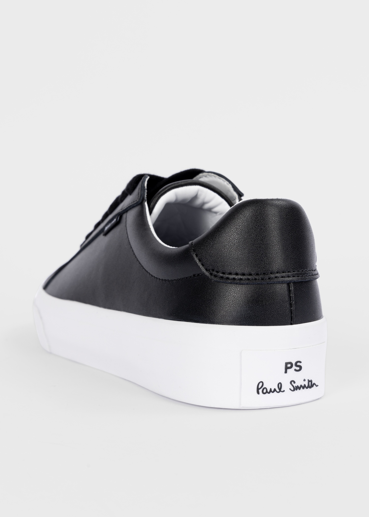 Black Leather 'Amos' Trainers - 5