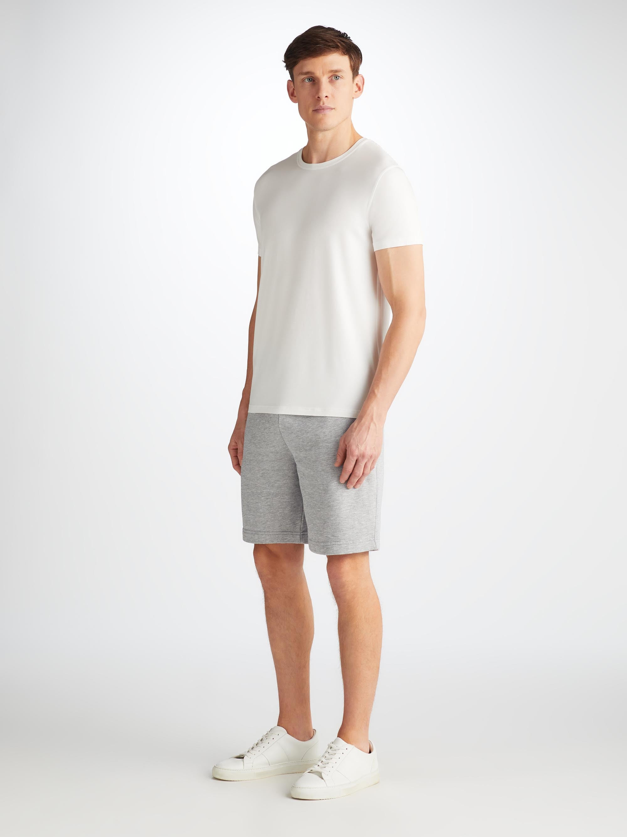 Men's Sweat Shorts Quinn Cotton Modal Silver - 3