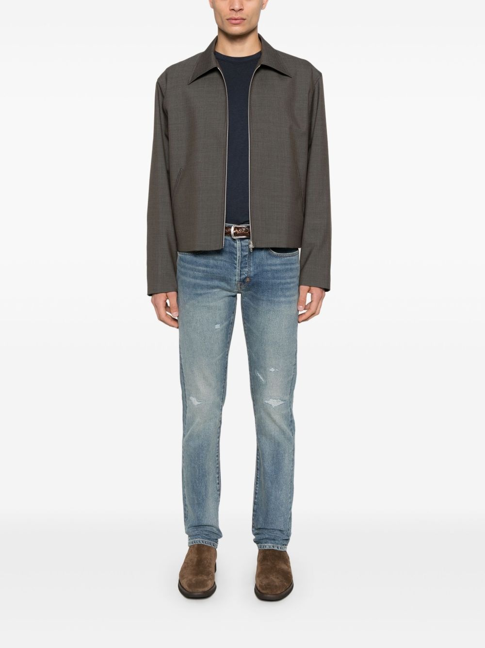 logo-patch straight-leg jeans - 2