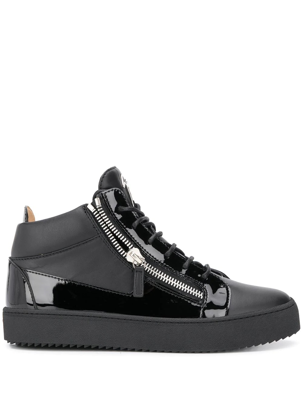 side-zip high-top sneakers - 1