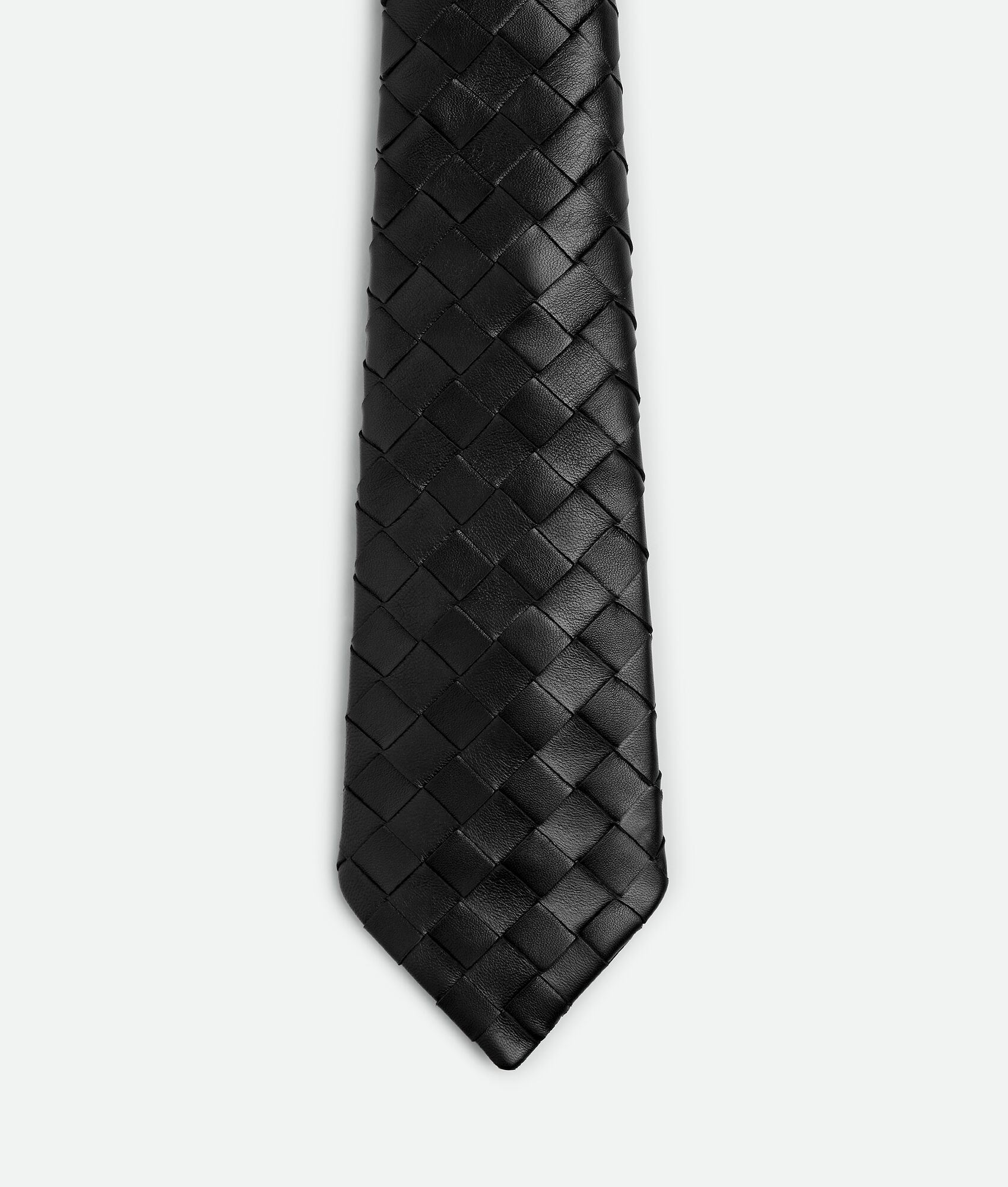 Intrecciato Leather Tie - 1