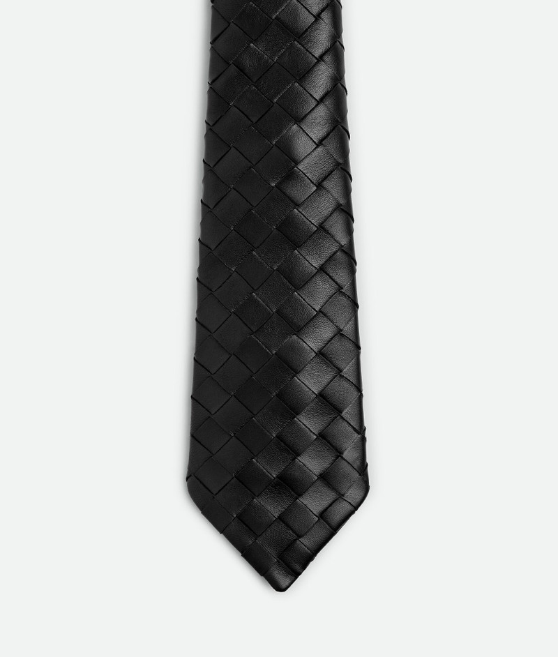 Intrecciato Leather Tie 1
