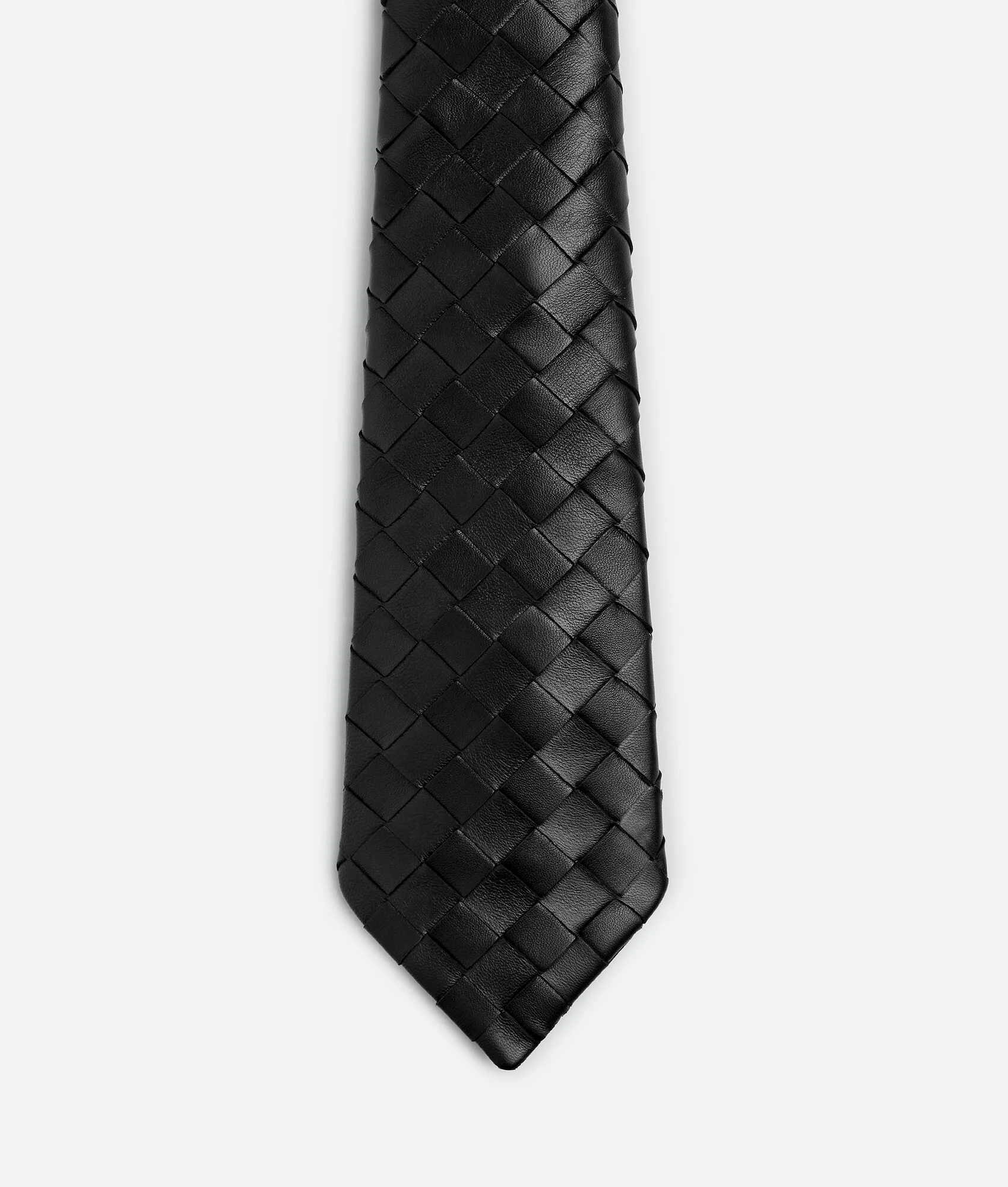 Intrecciato Leather Tie - 1