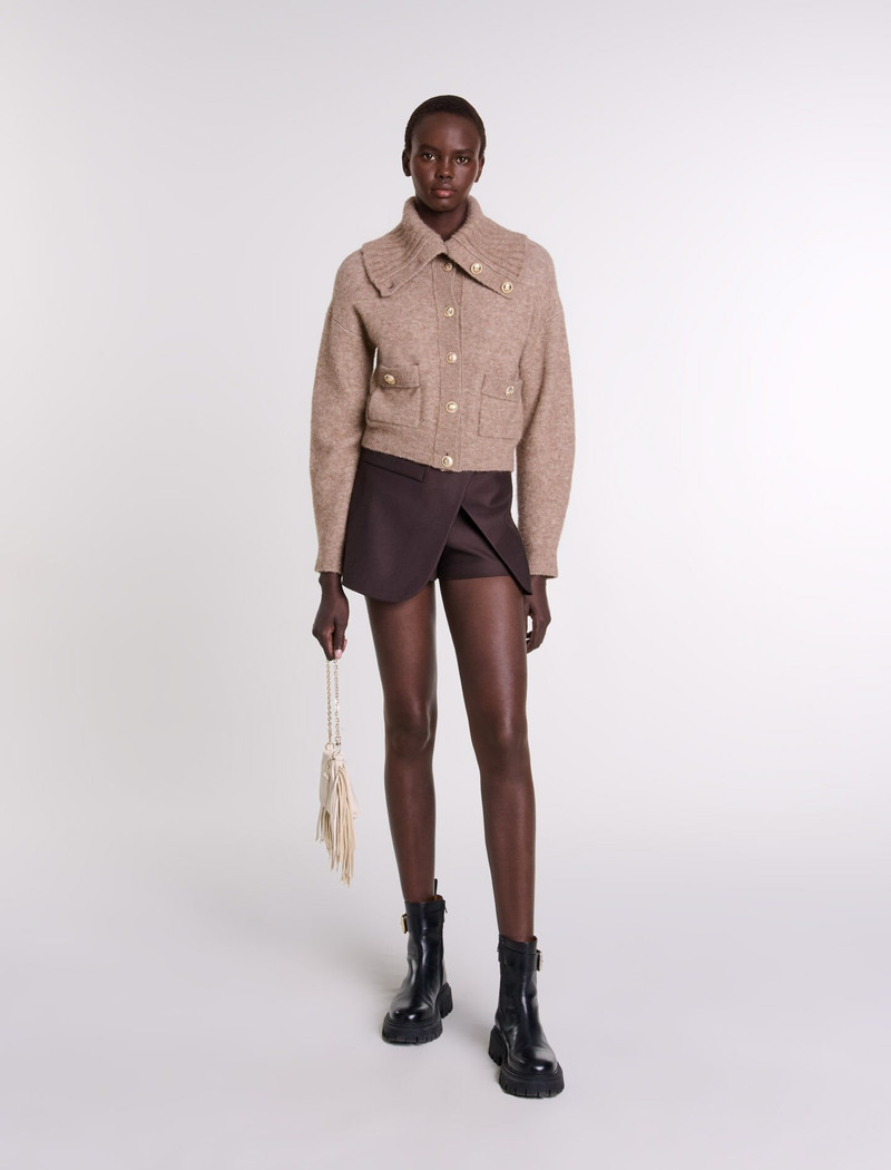 maje Wool-blend cardigan outlook