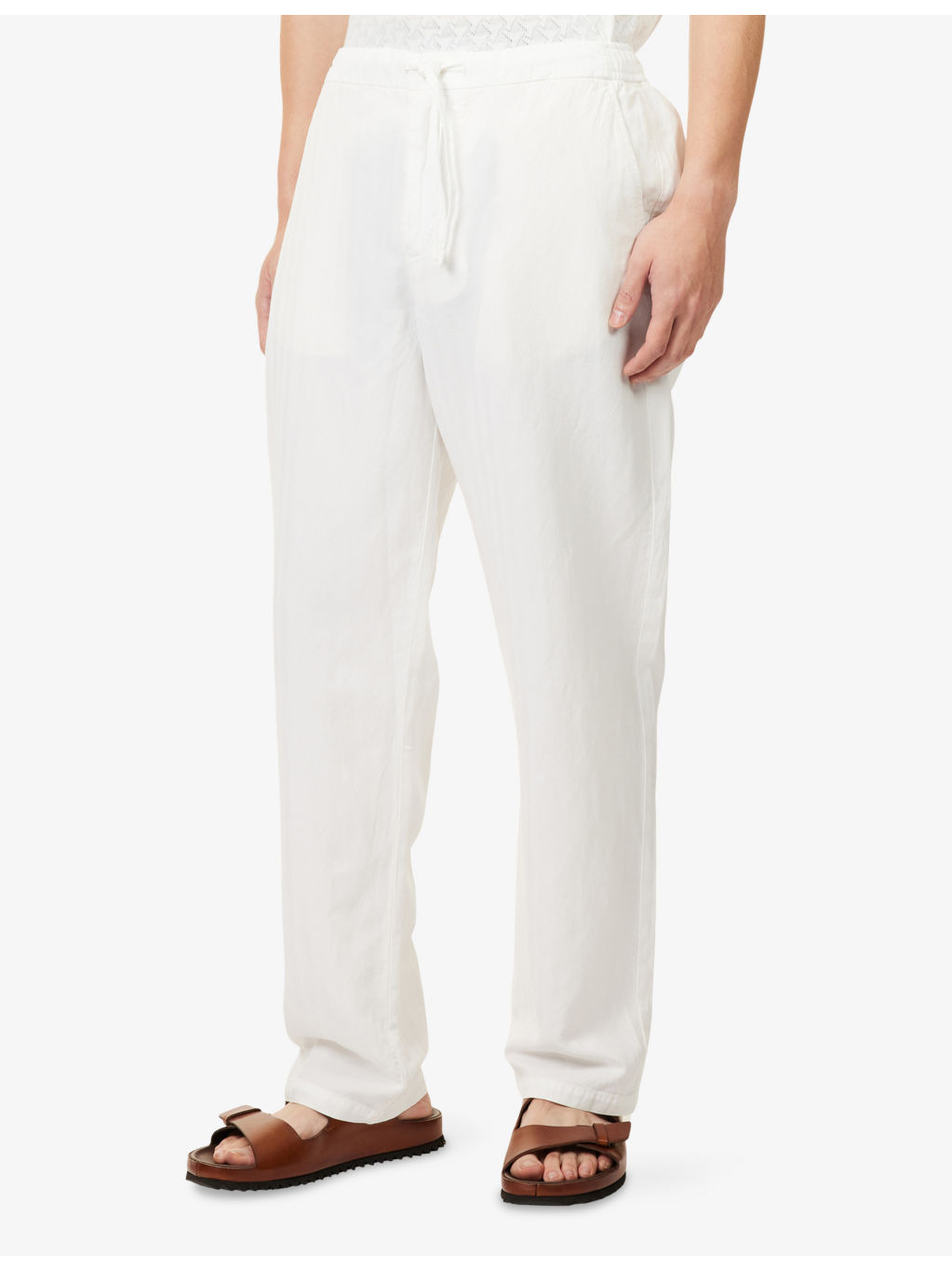 Mendes Straight-Leg Linen-Cotton Blend Trousers - 3