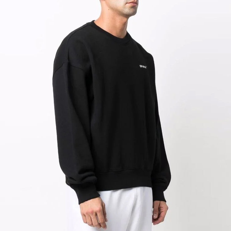 Men's Off-White SS22 Round Neck Pullover Arrow Pattern Printing Loose Fit Black OMBA058C99FLE0021001 - 3