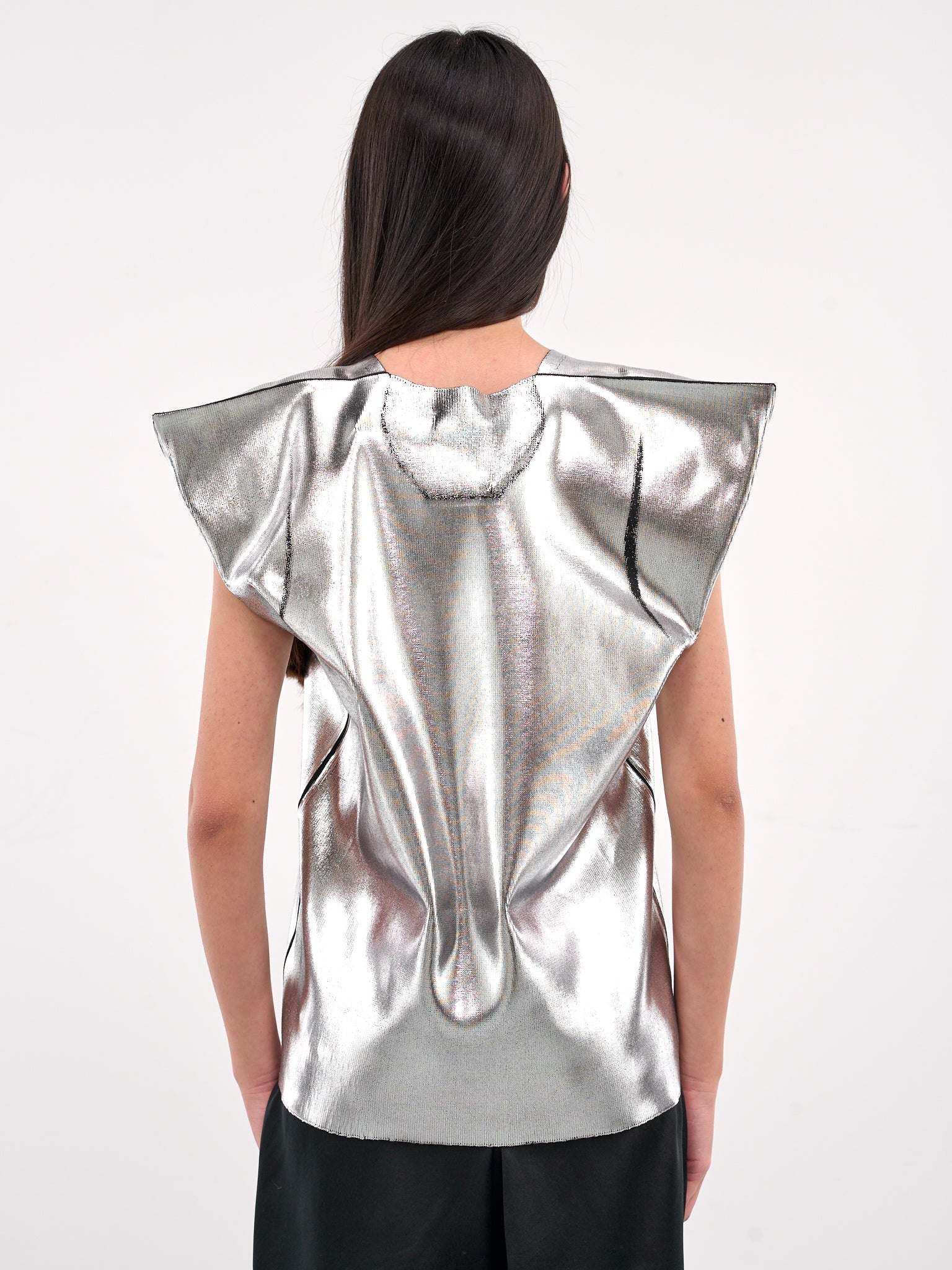 Reflective Sleeveless Blouse - 3