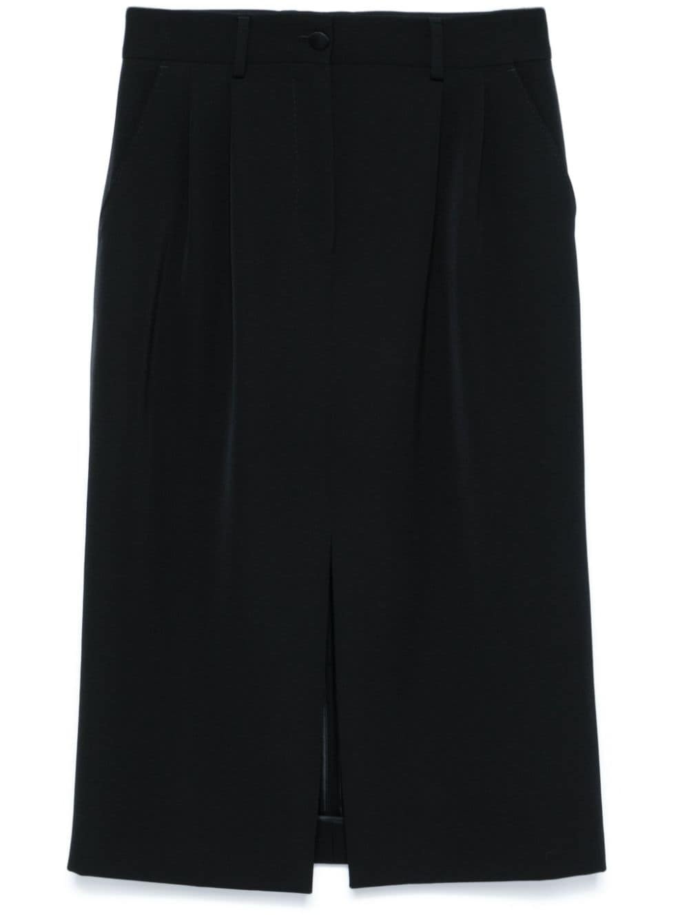 pleated midi skirt - 1