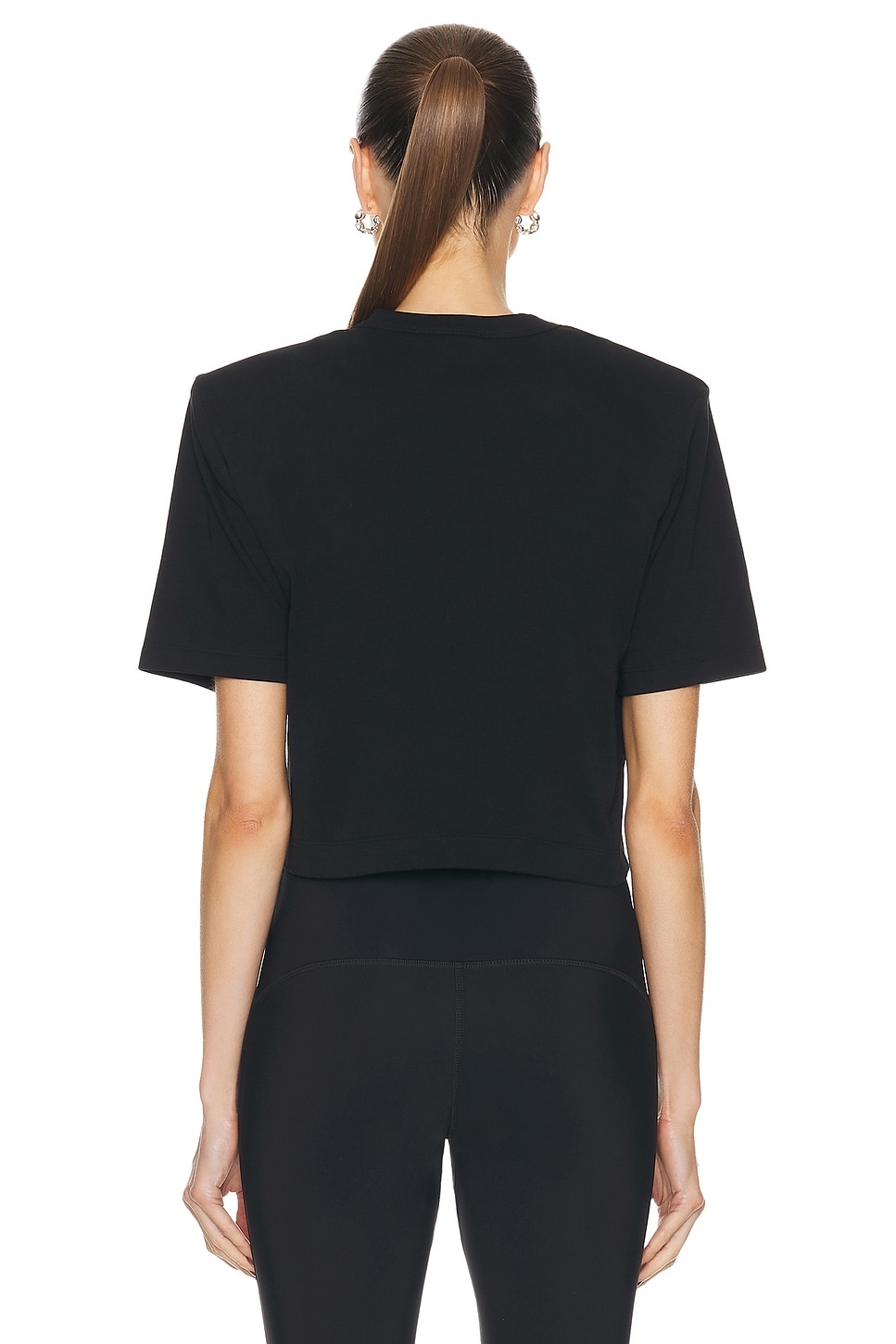 Crop Shoulder Pad Top - 3