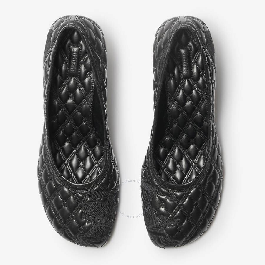 Burberry EKD Leather Baby Pumps - 4
