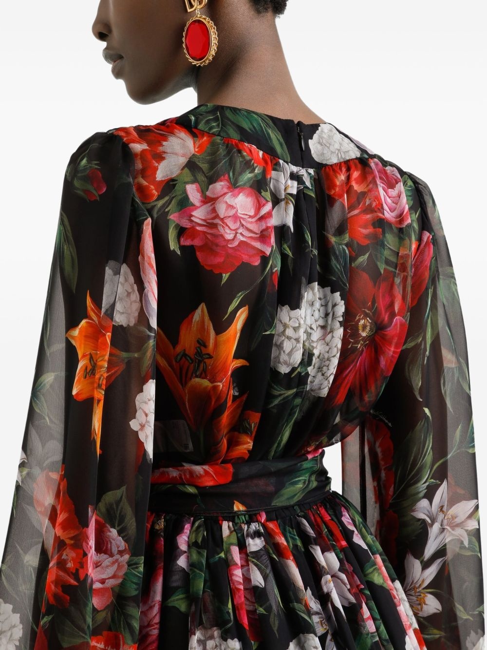 silk midi dress - 5