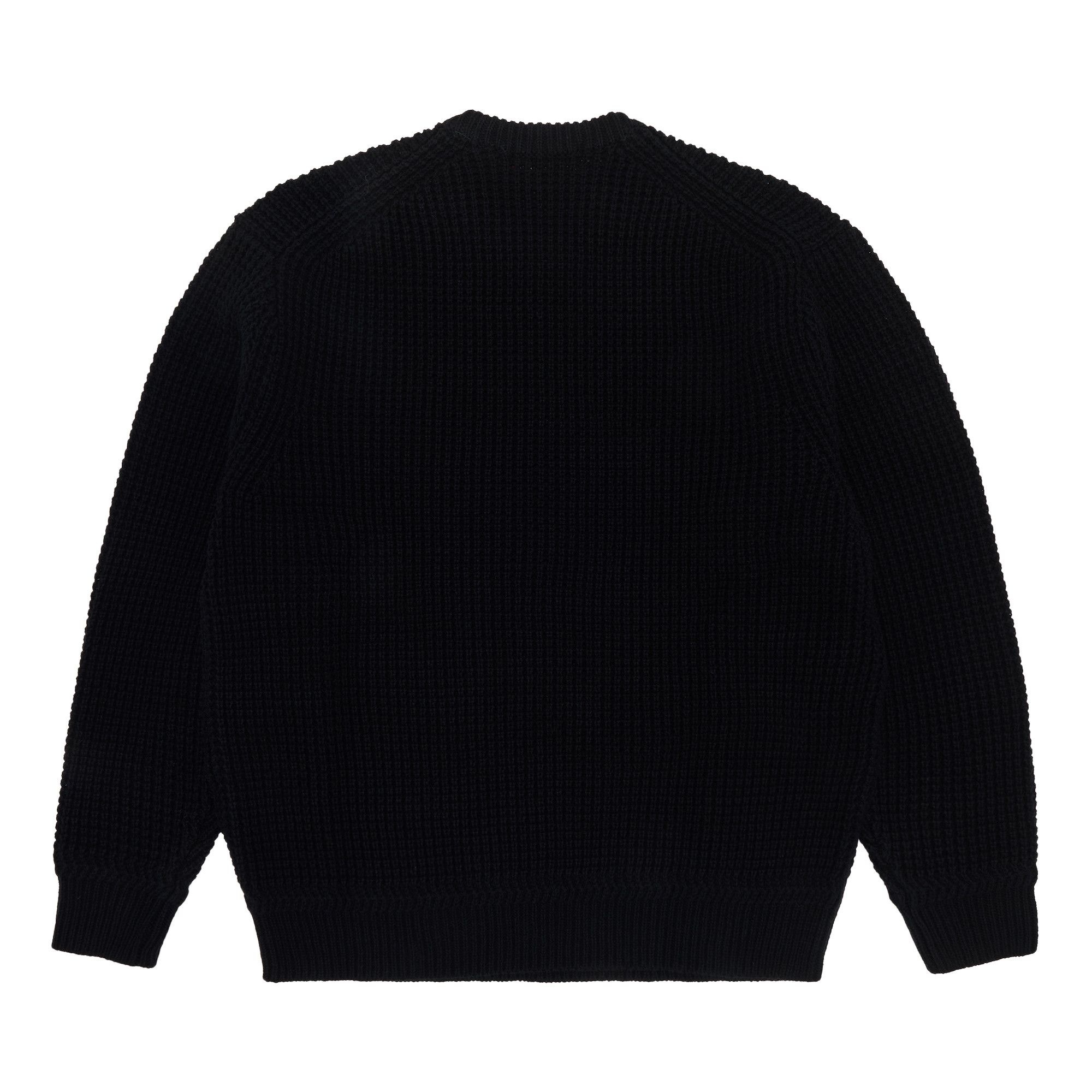 Supreme Waffle Small Box Sweater 'Black' - 2