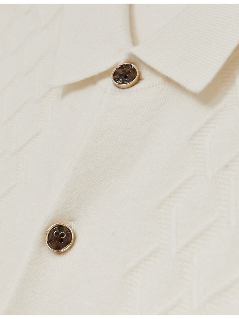 Gideon V-Stitch Wool Knitted Cardigan 5