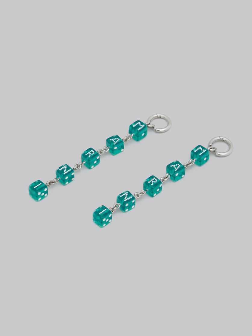 RESIN DICE DROP EARRINGS - 4