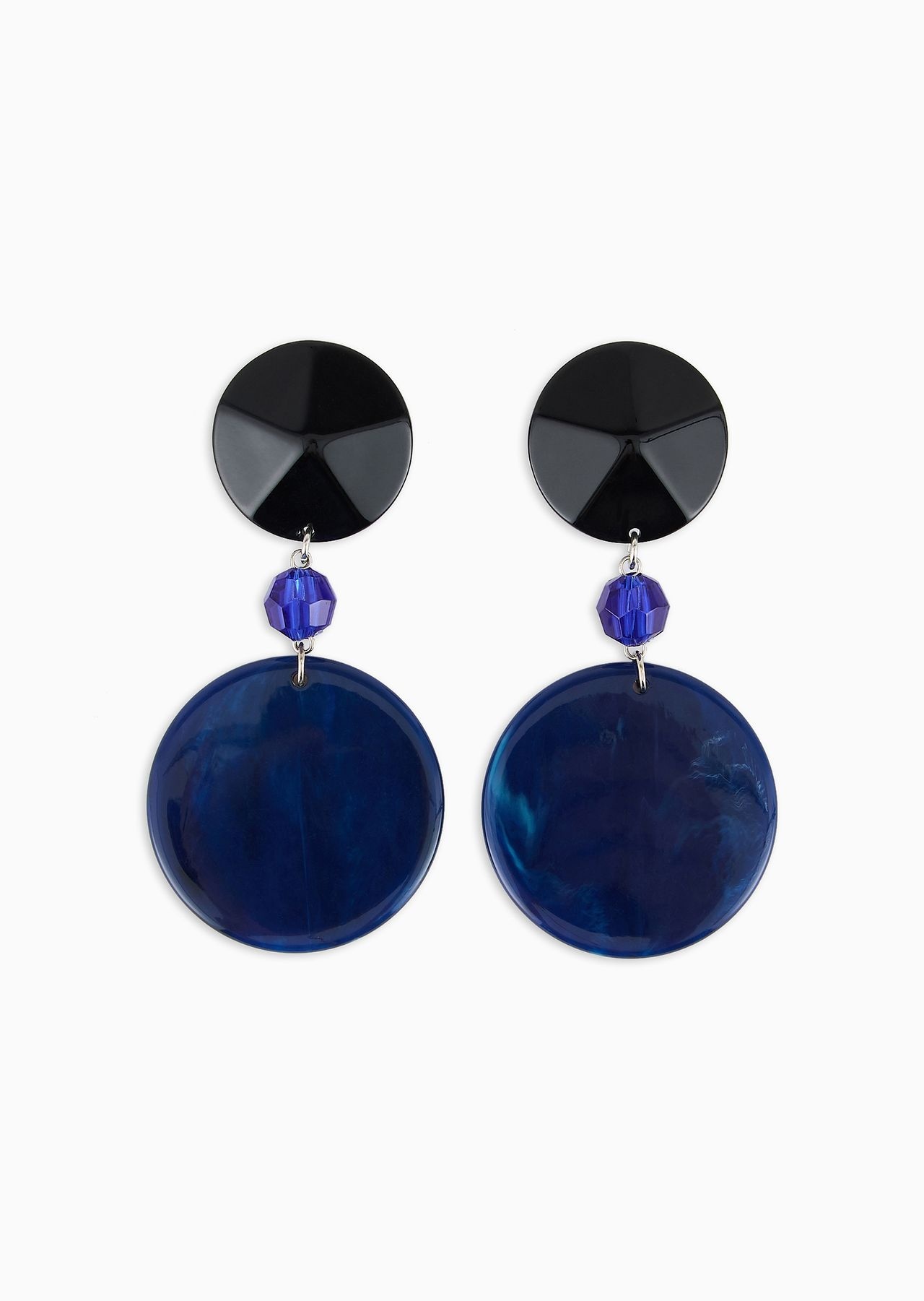 Round, oversize pendant earrings - 1