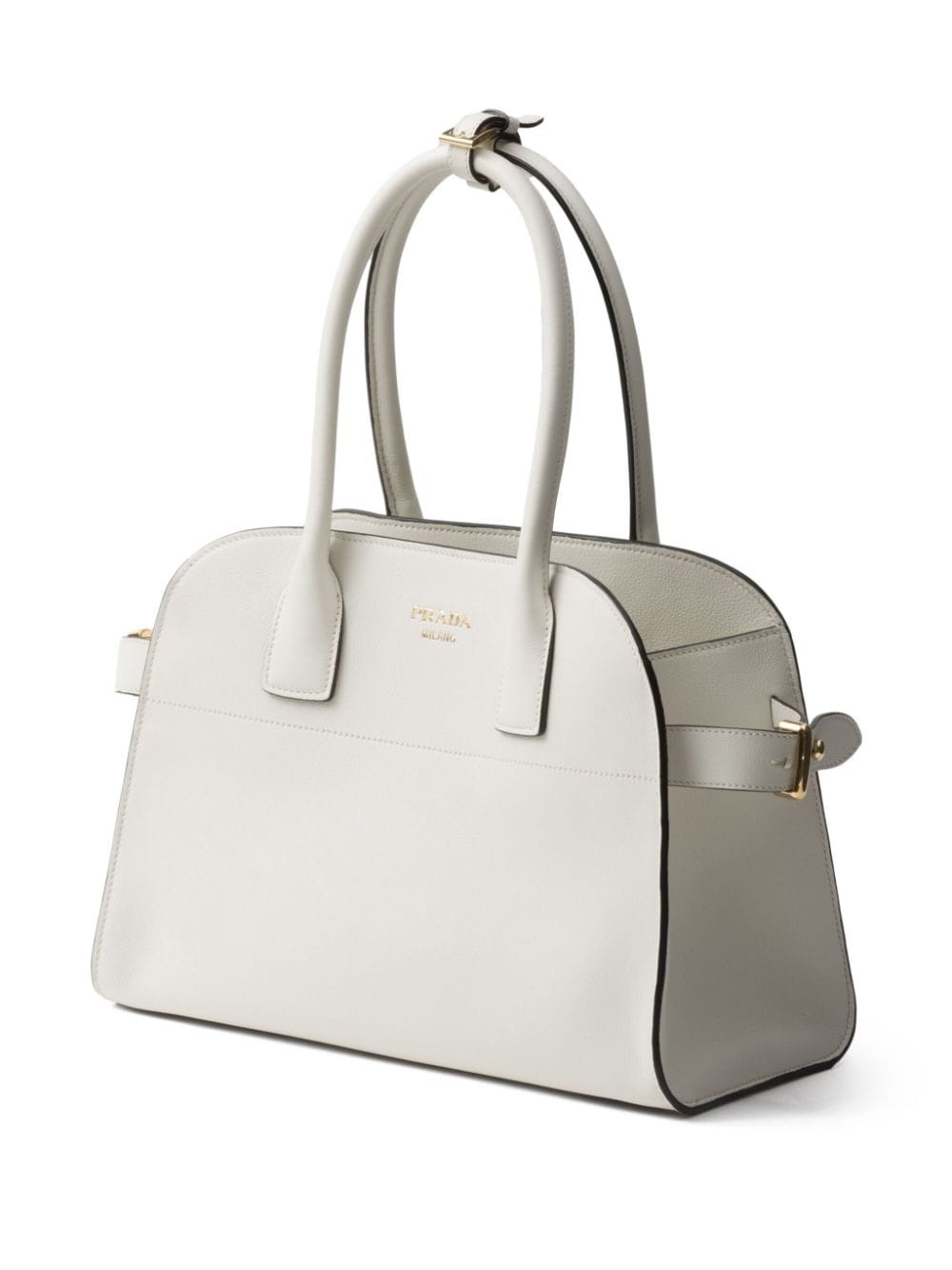 medium logo-stamp leather tote bag - 3