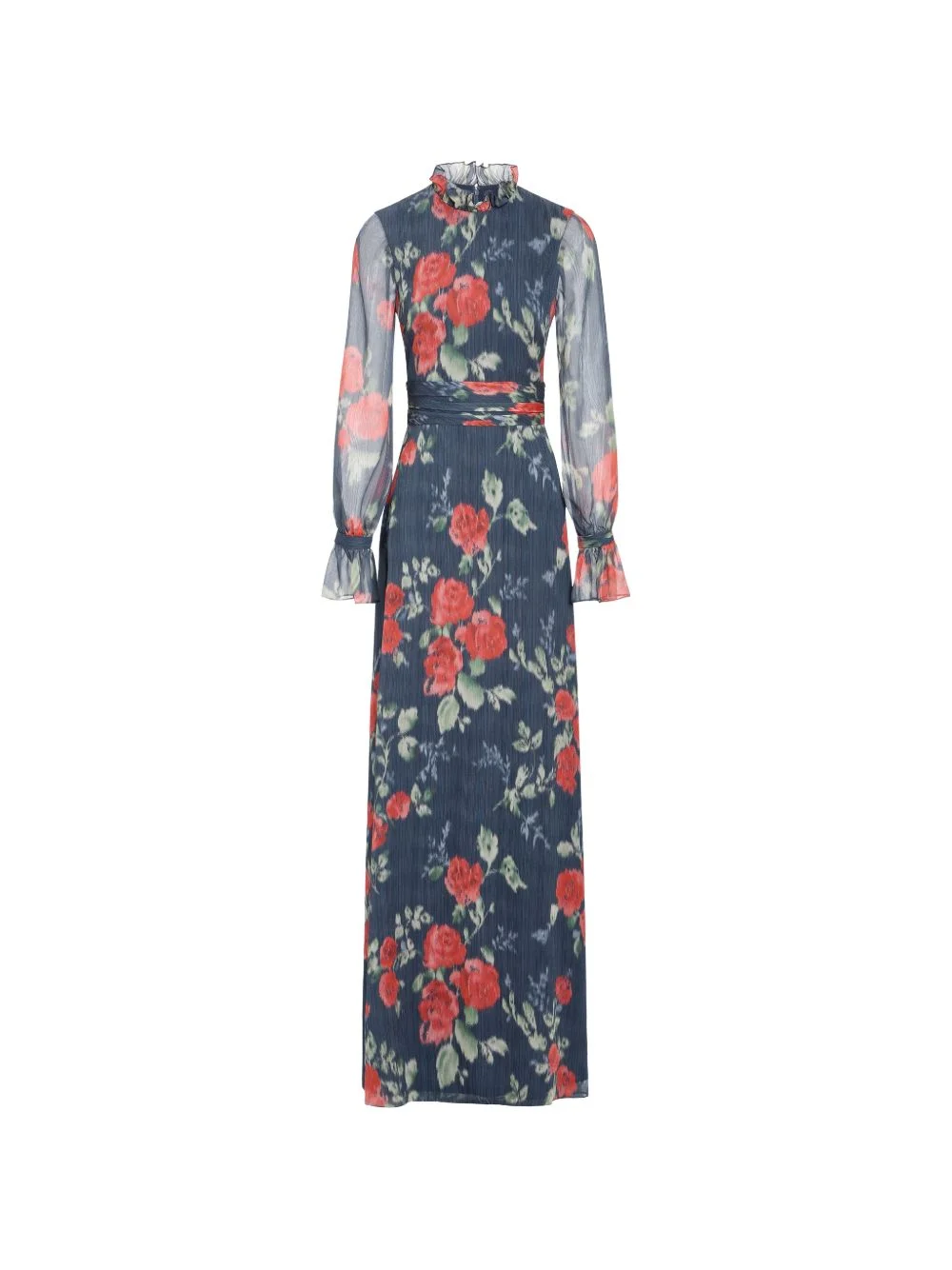 Adelaide floral-print ruffled gown - 1