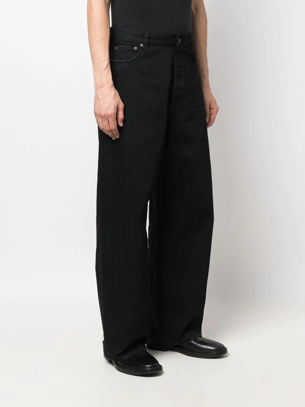 wide-leg cotton trousers - 3