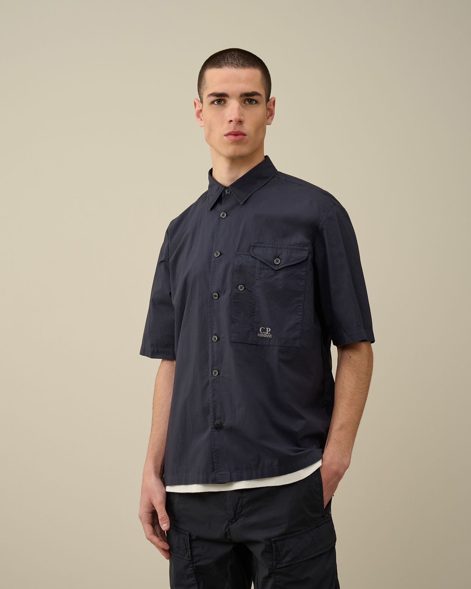 CP COMPANY｜SHORT-SLEEVED SHIRTS (Popeline Short Sleeve C.P. Company Cotton Popeline Short Sleeved Shirt | REVERSIBLE