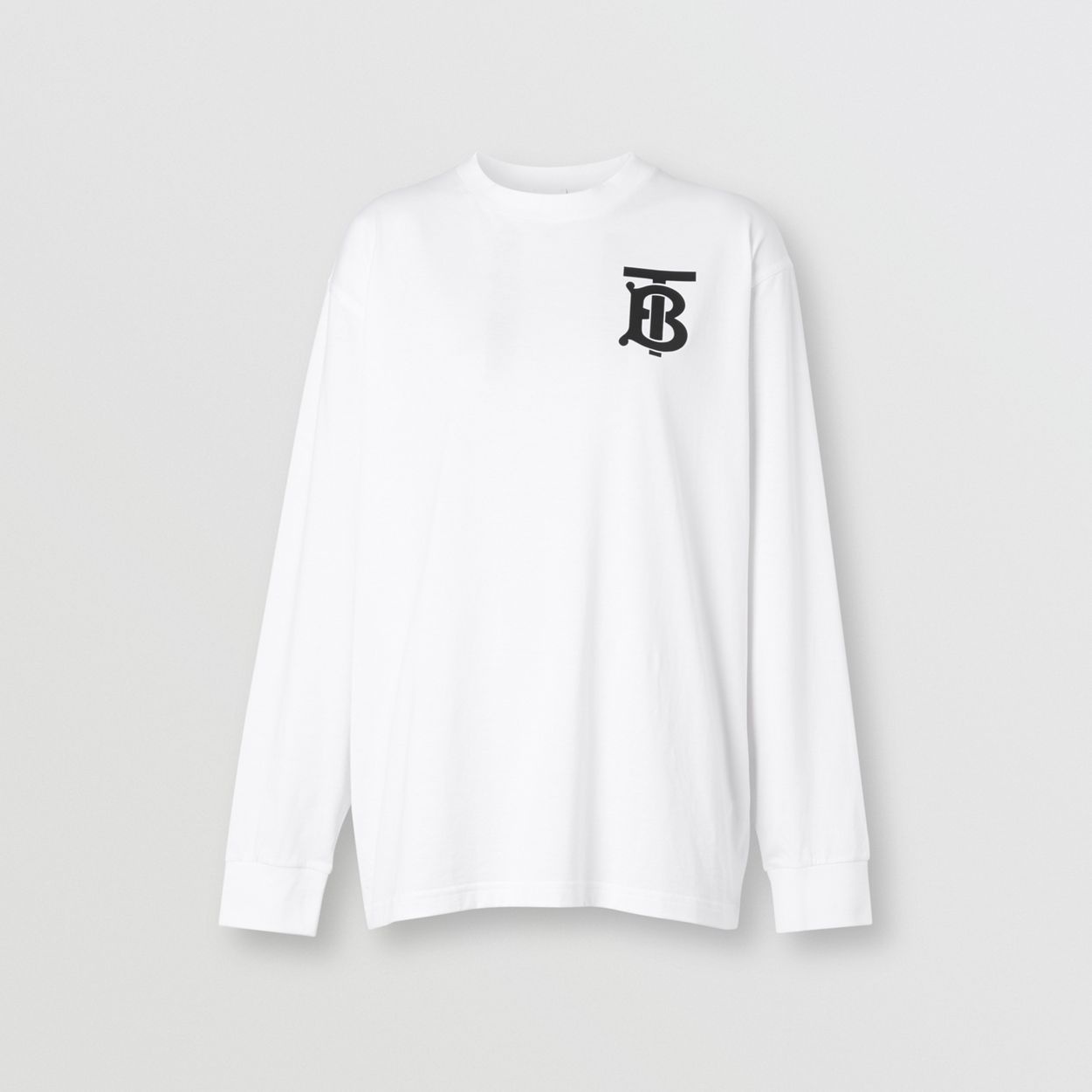 Long-sleeve Monogram Motif Cotton Top - 1