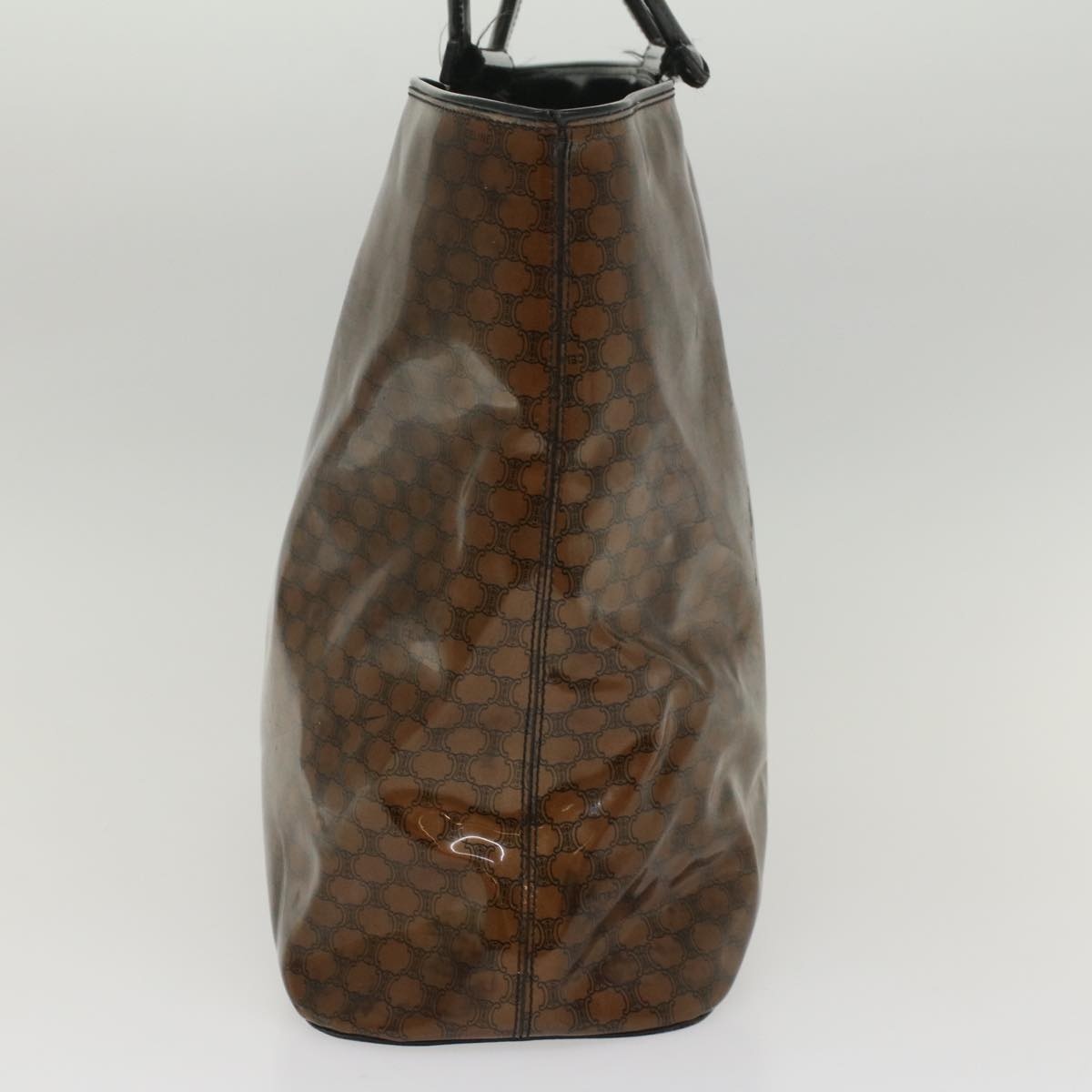 CELINE Macadam Canvas Hand Bag Enamel Brown - 3