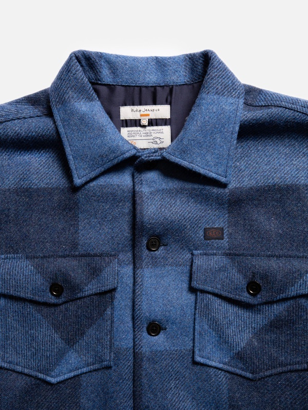 Vincent Buffalo Check Shirt Blue - 3