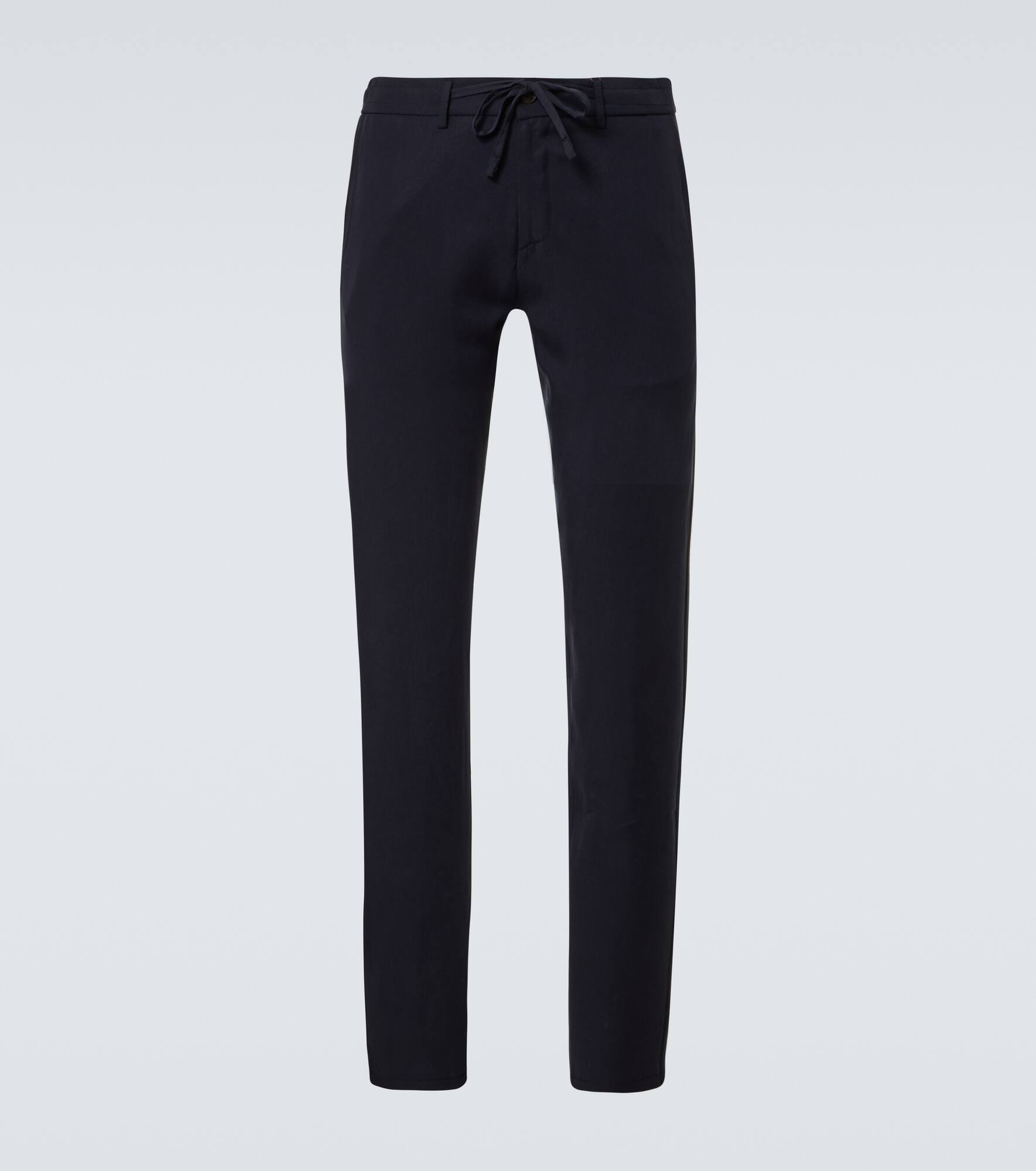 Mid-rise straight pants - 1