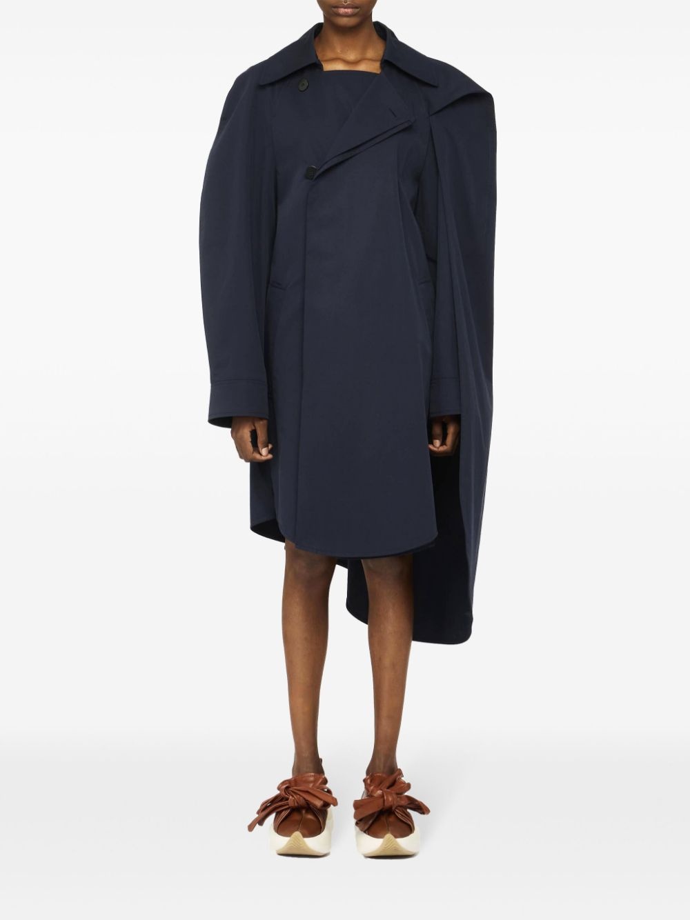 asymmetric cape coat - 2