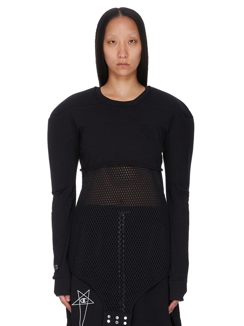 Black Champion Edition Girdered Cropped Harness T-shirt - 1