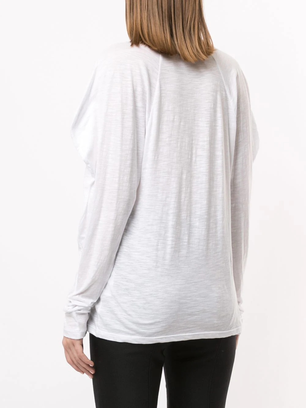 draped long-sleeves top - 4