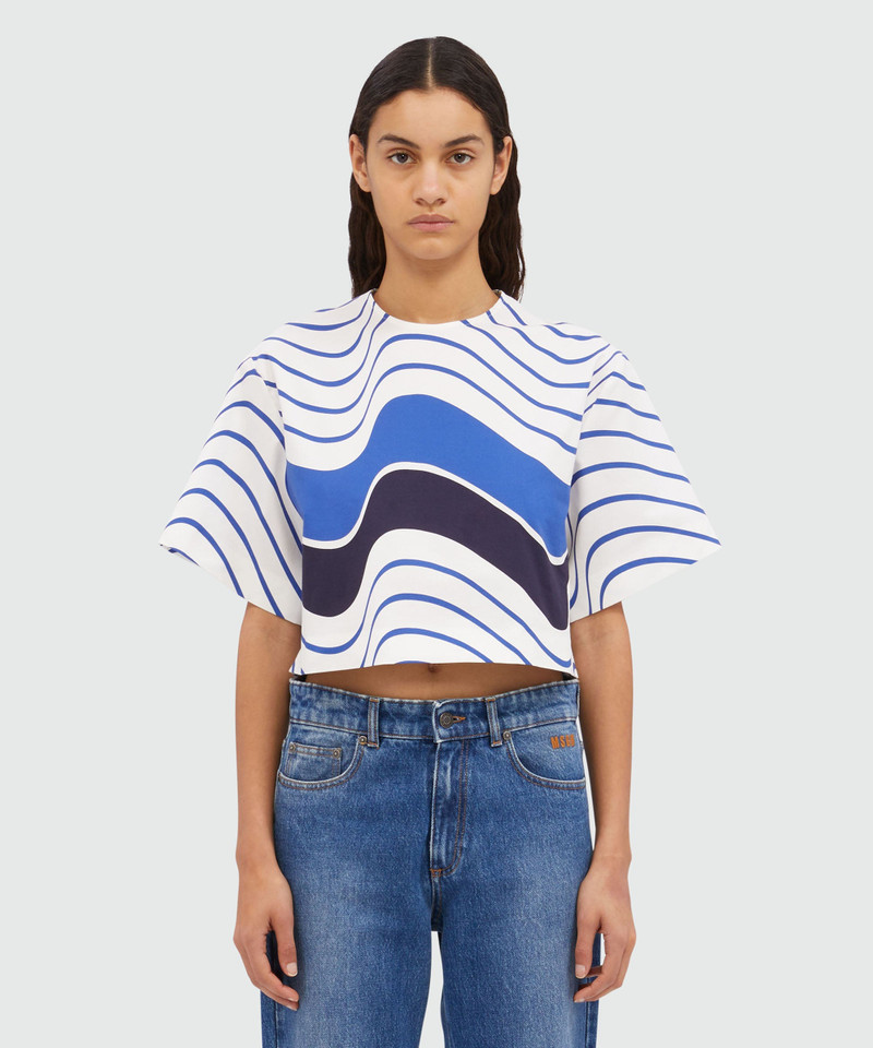 MSGM Top with "Waves" motif outlook