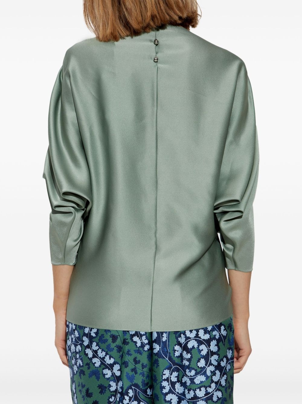 satin-finish blouse - 4