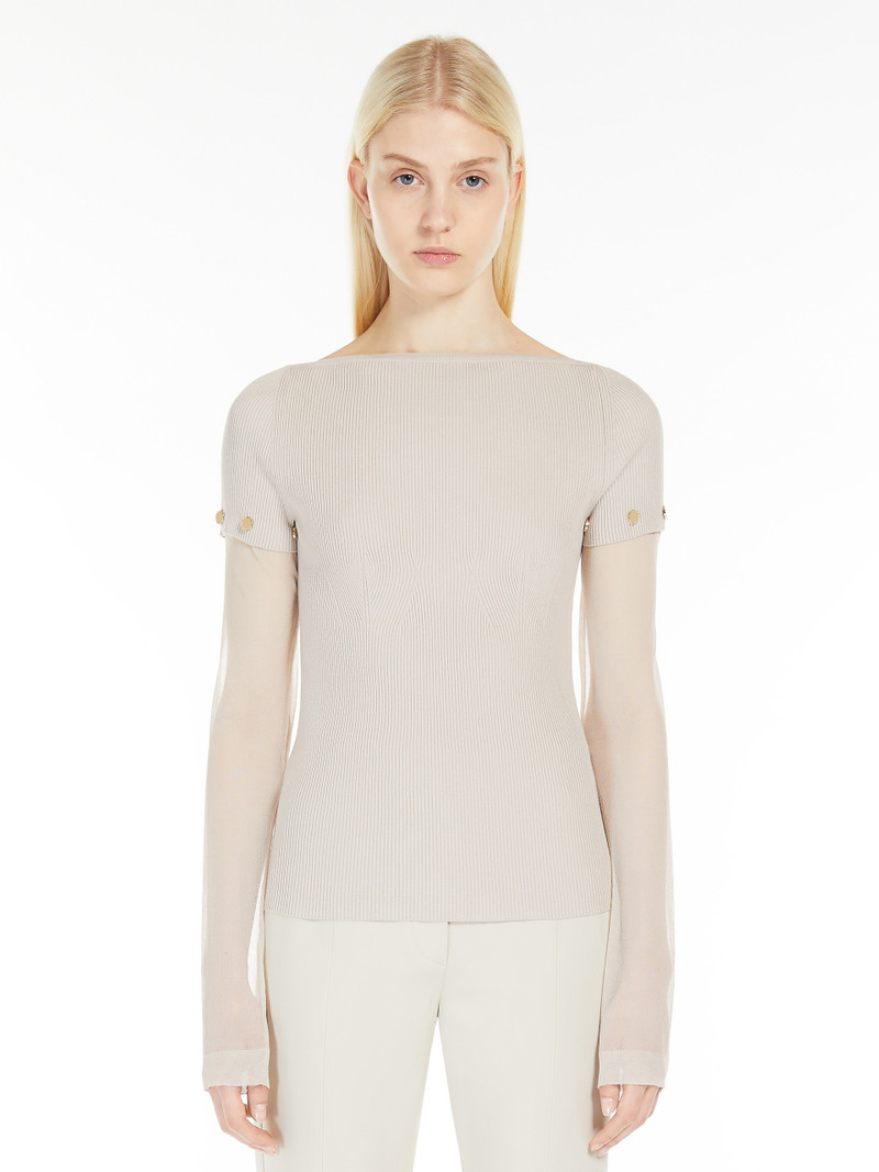 ALCIDE Fitted jumper in stretch viscose 3