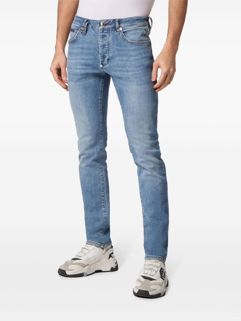 PHILIPP PLEIN low-rise slim-fit tapered jeans outlook