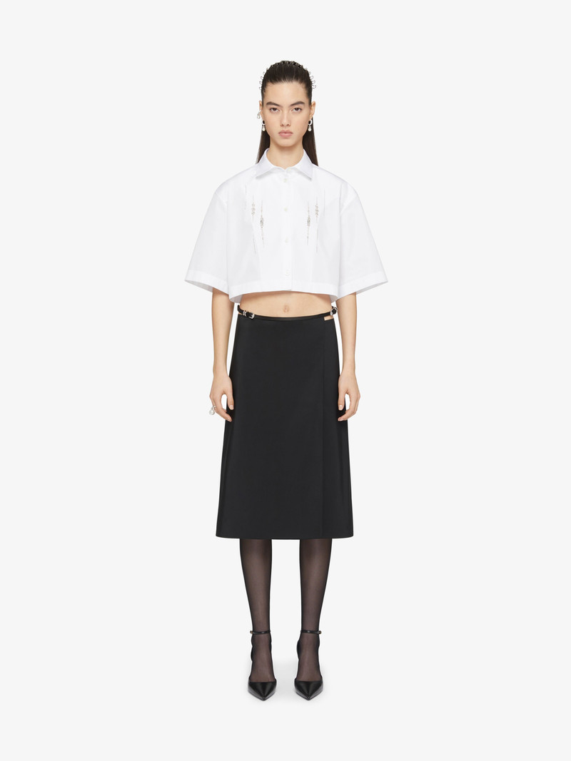 Givenchy VOYOU WRAP SKIRT IN COTTON TAFFETAS outlook