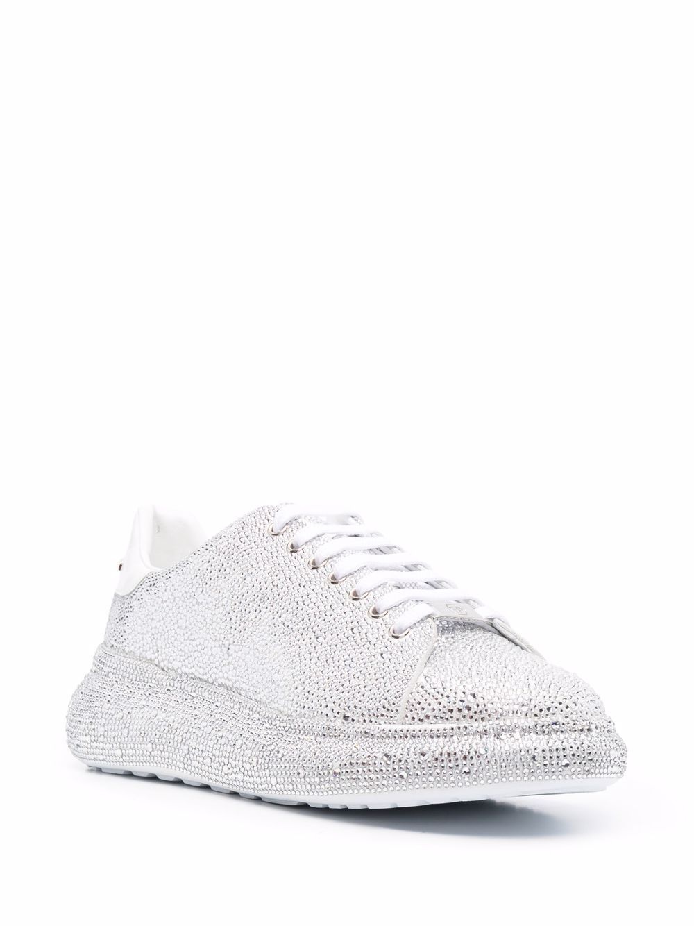 crystal-embellished low top sneakers - 2