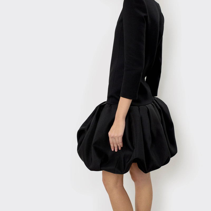 CELINE boule skirt dress IN wool and silk cady outlook