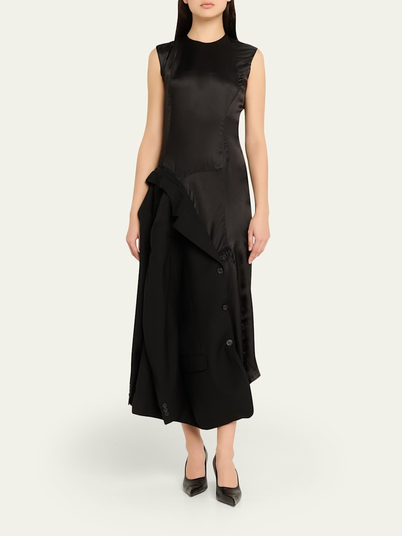 HODAKOVA Inside-Out Suit Reconstructed Sleeveless Midi Dress outlook