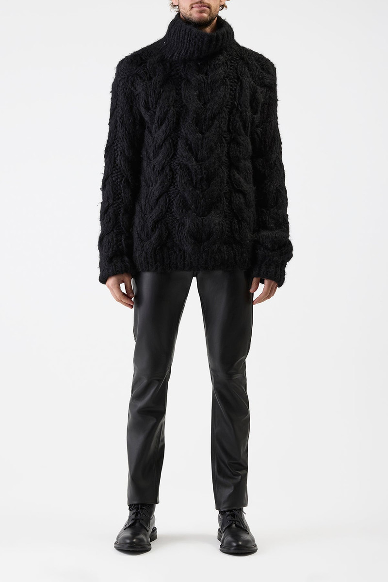 Ray Knit Sweater in Black Welfat Cashmere 3