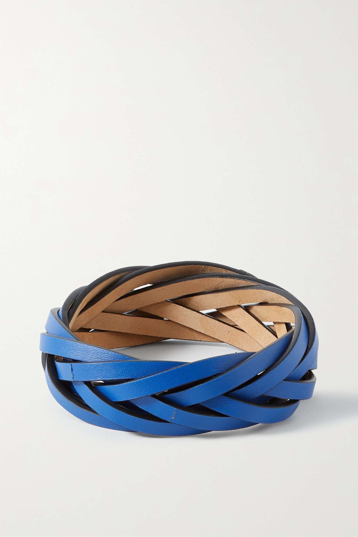 Braided leather bangle - 3