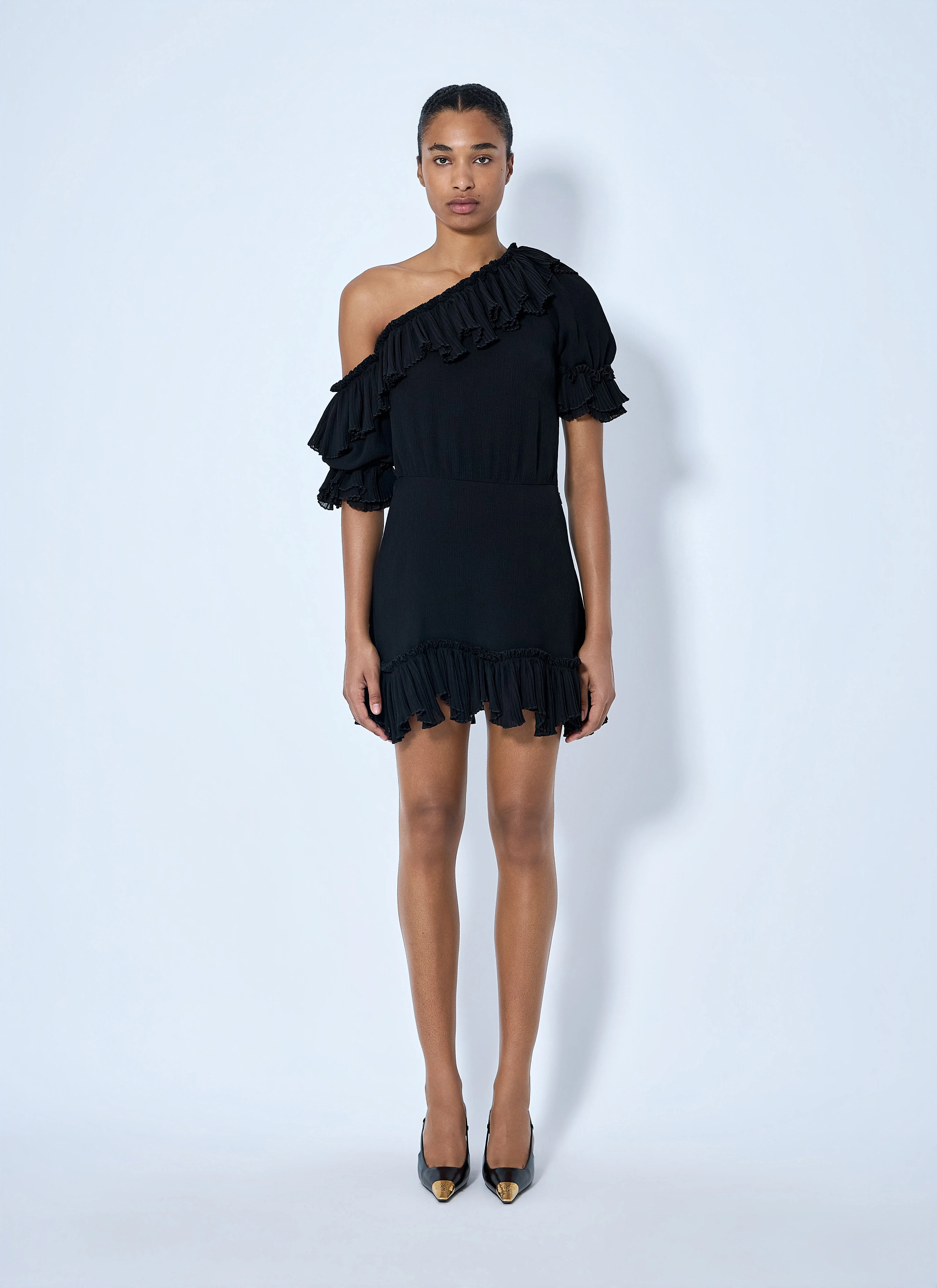 Asymmetric Mini Dress - 1