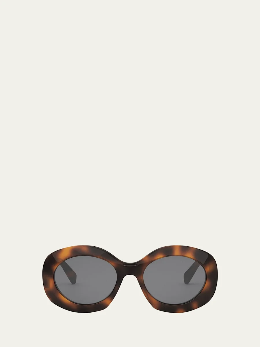 Triomphe Round Acetate Sunglasses - 1