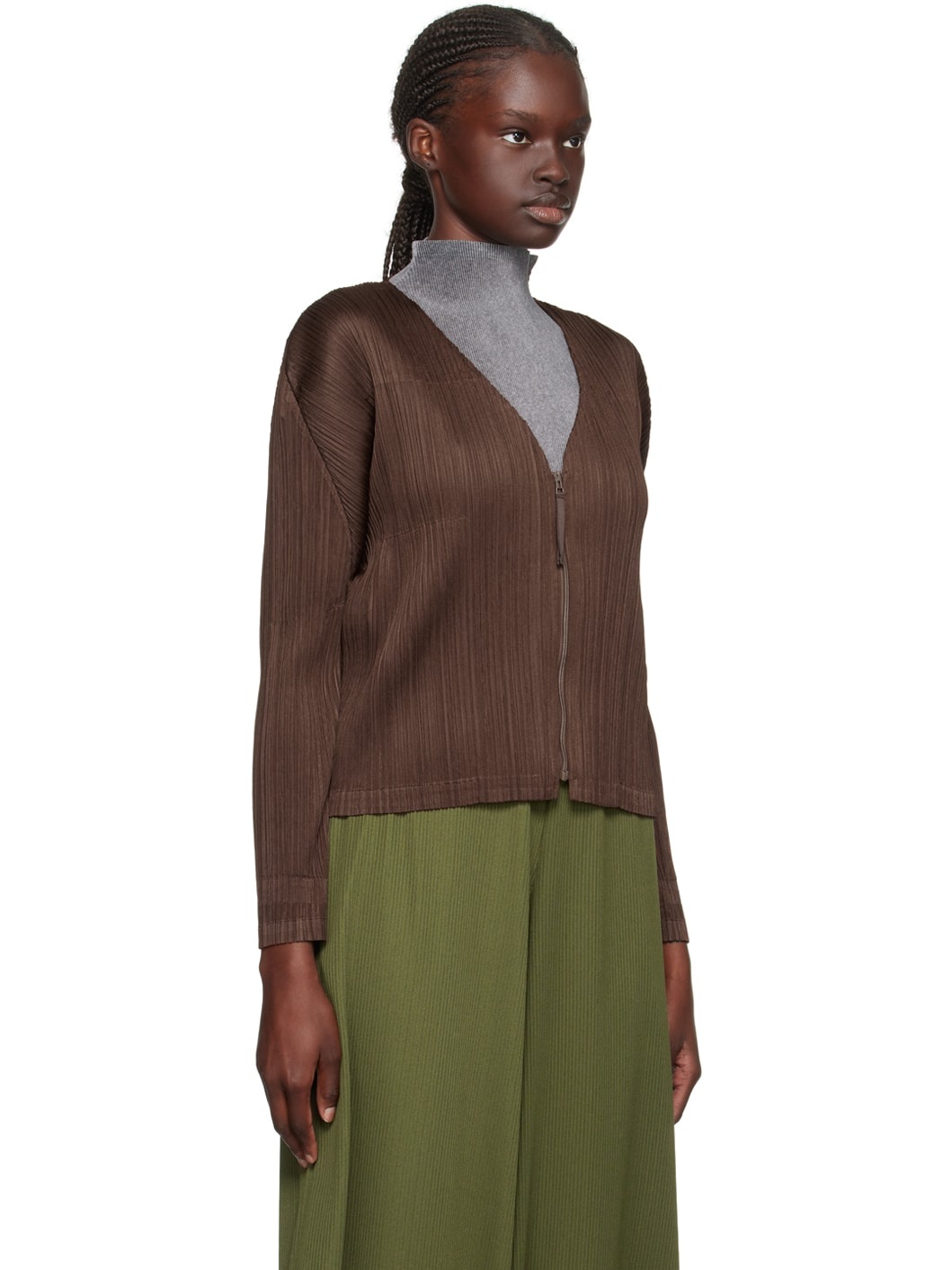 Brown Monthly Colors September Cardigan - 2