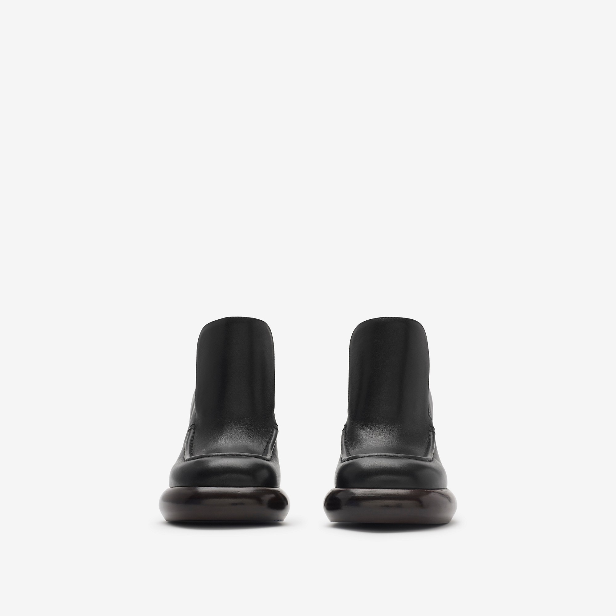Leather Wedge Heeled Loafers - 3