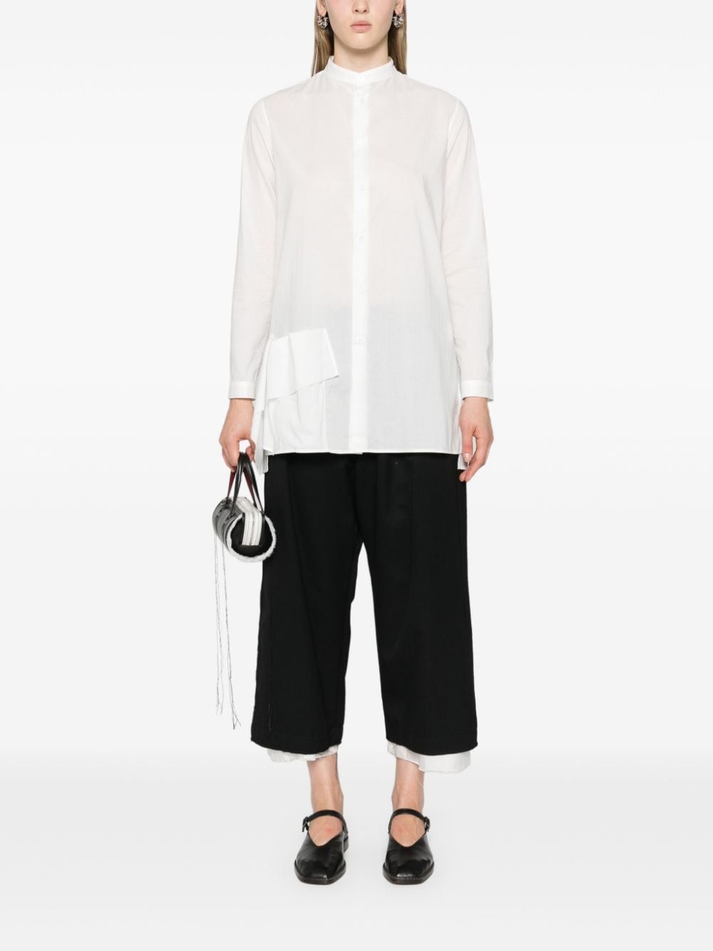 panel-appliquÃ© cotton shirt - 2